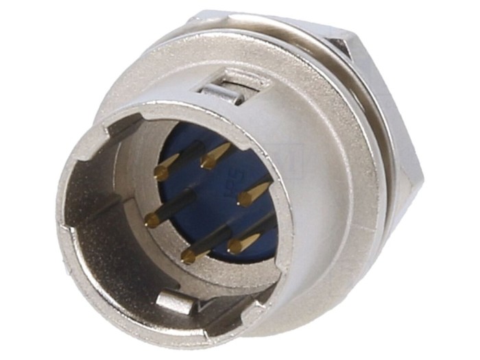 Conector circular HR10 push-pull soclu 2A aurit 6 PIN-uri