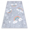 JUNIOR 52063.801 covor lavabil Curcubeu, nori pentru copii anti-alunecare - gri, 80x150 cm