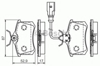 Set placute frana,frana disc SEAT ALHAMBRA (7V8, 7V9) (1996 - 2010) BOSCH 0 986 494 025 foto