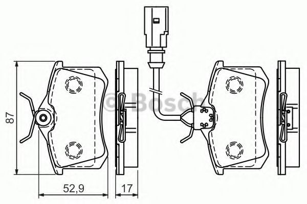 Set placute frana,frana disc SEAT ALHAMBRA (7V8, 7V9) (1996 - 2010) BOSCH 0 986 494 025