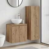 Cumpara ieftin Set dulap baie 2 buc. Stejar Artizanal 33 x 34,5 x 100 cm