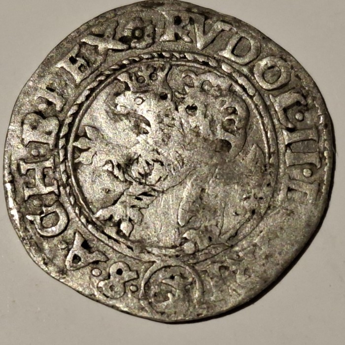 Boemia 1 groschen 1579/ Joachimsthal argint Rudolf ll