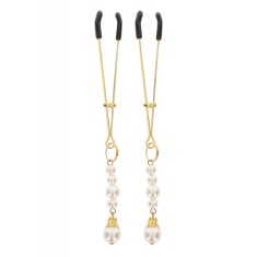 Clame pentru Sfarcuri Aurii Tweezers With Pearls