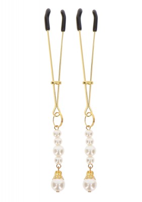 Clame pentru Sfarcuri Aurii Tweezers With Pearls foto