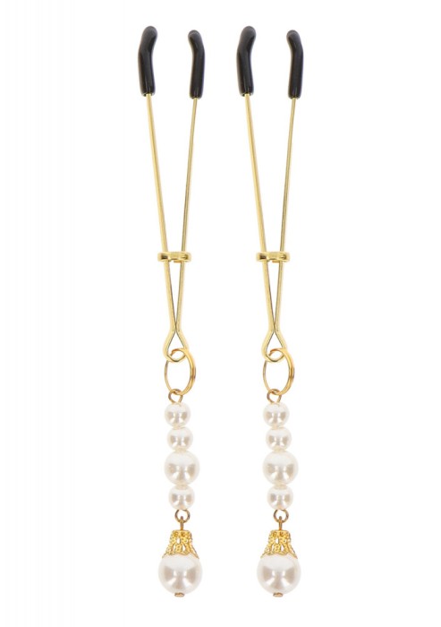 Clame pentru Sfarcuri Aurii Tweezers With Pearls