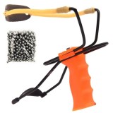 Prastie Vanatoare Reglabila cu Suport Antebrat, Zgarci Latex Rezistent, Piele Vaca, Include 100 Bile Metalice