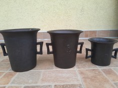Lot 3 mojare vintage mojar vechi fonta decor Romania