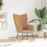 VidaXL Fotoliu de relaxare, bej, material similar l&acirc;nă