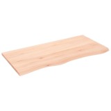 Gossi polita de perete, 100x50x2 cm, lemn masiv de stejar netratat