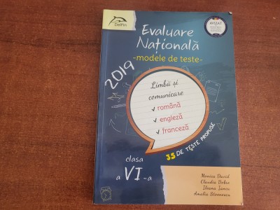 Evaluare Nationala.Limba si comunicare.Modele de teste clasa a VI a- M.David,etc foto