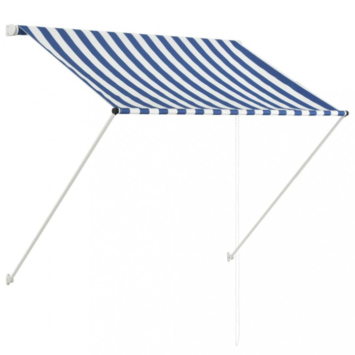 Copertina retractabila, albastru si alb, 100 x 150 cm