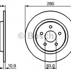 Disc frana VOLVO S40 II (MS) (2004 - 2016) BOSCH 0 986 479 170