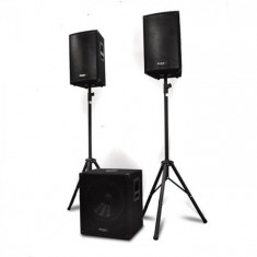 Ibiza Set PA 2.1 activ 1 x subwoofer 2 x satelit 2 x trepied 1200W foto