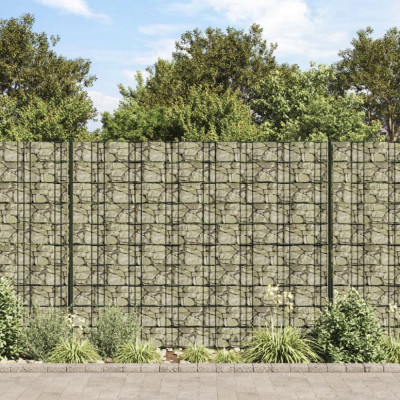 vidaXL Paravan de grădină cu aspect de piatră, gri, 35x0,19 m PVC foto