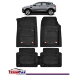 Covorase Auto TeamCar&reg; Tip Tavita Compatibile Jaguar E-Pace I (2017+) Negru Material Rezistent, Cauciuc