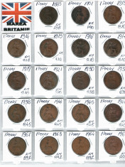 LOT 09 -- MONEDE ONE PENNY ANGLIA - DIFERITE foto