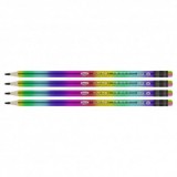 Creion negru cu radiera Curcubeu DACO CG108