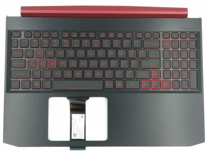 Carcasa superioara cu tastatura palmrest Laptop, Acer, Nitro 5 AN515-43, 6B.Q5XN2.001, cu iluminare, layout US