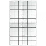 Cumpara ieftin Oglinzi de perete, 4 buc., negru, 100x60 cm, metal