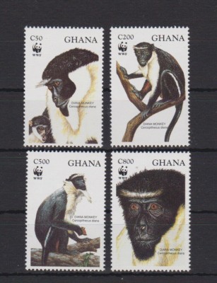 GHANA 1994 WWF FAUNA PROTEJATA MAIMUTE foto