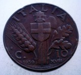 1.772 ITALIA WWII VITTORIO EMANUELE III 10 CENTESIMI 1939 R, Europa, Bronz