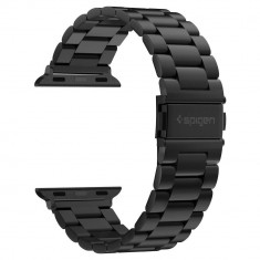 Curea otel inoxidabil Spigen Modern Fit compatibila cu Apple Watch 1/2/3/4/5/6/7/SE (42/44/45mm) Black foto