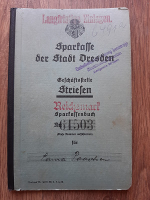 Carnet de economii vechi Posta Germania 1931 Reich Sparkasse foto