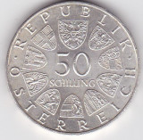 AUSTRIA 50 SCHILLING 1972, Europa, Argint