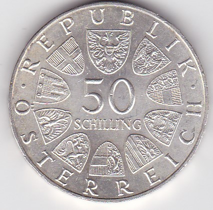 AUSTRIA 50 SCHILLING 1972