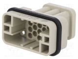 Conector HDC inserturi contact tată Han Q PIN 18 17 PE HARTING