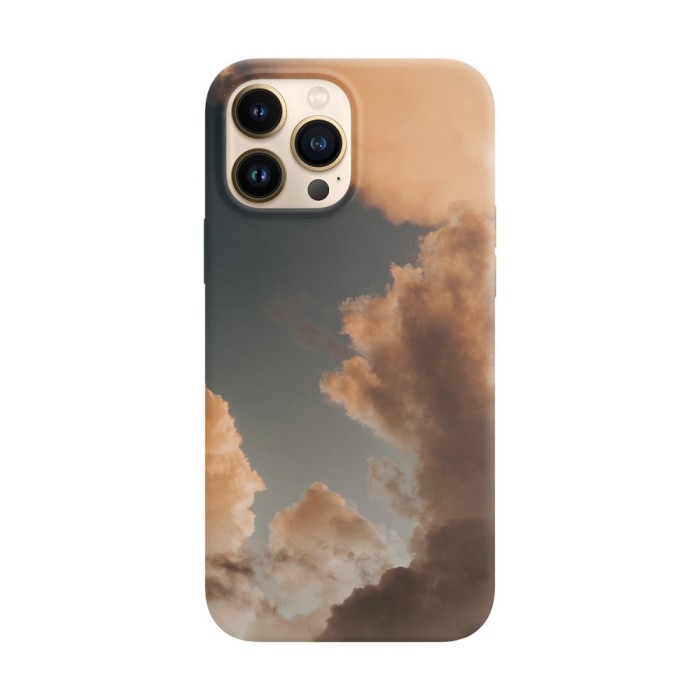 Husa compatibila cu Apple iPhone 14 Plus model Orange clouds, Silicon, TPU, Viceversa