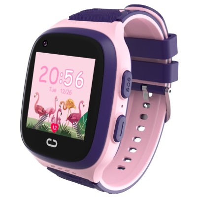 Ceas smartwatch copii, Valdus LT31E, Nano SIM 4G, functie telefon, apel video, GPS, buton SOS, roz foto