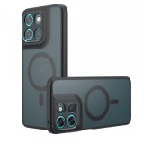 Husa MagSafe pentru Motorola Moto G77 / G67, Techsuit, PureFrost, Neagra Satinata