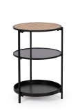 Cumpara ieftin Masuta otel negru mdf natur Haldor &Oslash;40x60,5h