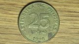 Insulele Filipine - moneda de colectie exotica - 25 sentimo 1998 - frumoasa !