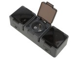 Conector alimentare AC 2P+PE 250VAC 16A gri &icirc;nchis - ABEX