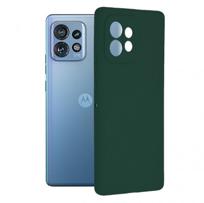 Husa pentru Motorola Edge 40 Pro, Techsuit Soft Edge Silicone, Dark Green foto