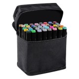 Set 40 Markere Eliandeco &reg;, Cu 2 Varfuri Intens Colorate, Geanta De Depozitare Inclusa, Pentru Toate Tipurile De Desen, Multicolor