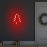 Cumpara ieftin Lampa de perete Christmas Pine, Neon Graph, 21x30x2 cm, rosu