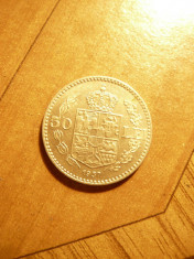 Moneda 50 Lei 1937 Carol II , cal. F.Buna foto