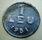 1.852 ROMANIA RPR 1 LEU 1951, Aluminiu