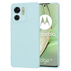Husa premium din silicon pentru motorola edge 40 / edge (2023) - softflex, microfibra, sea blue foto