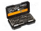 NEO TOOLS Kit capete şurubelniţă 25mm 99 piese cu geantă fixare 1/4