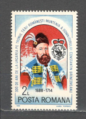 Romania.1988 300 ani urcarea pe tron C.Brancoveanu ZR.822 foto