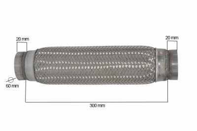 RACORD FLEXIBIL INNER &amp;amp; OUTER BRAID (B) 60X300MM - 67815 foto