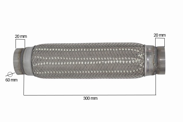 RACORD FLEXIBIL INNER &amp; OUTER BRAID (B) 60X300MM - 67815