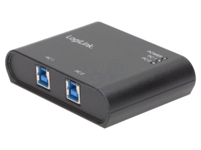 Switch USB 3.0 LOGILINK USB A soclu, USB B soclu x2 neagră foto
