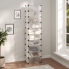 VidaXL Suport de pantofi, transparent, 44x32x174 cm, PP 340561