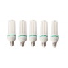 Set 5 Becuri Economice , Forma 4U , 26 W , Alb , Fasung E27 , Intensitate 6400 K