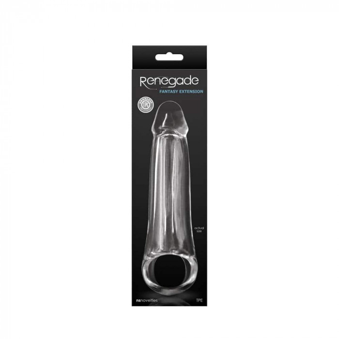 Prelungitor Penis Renegade Fantasy Extension MD, Transparent, 21 cm